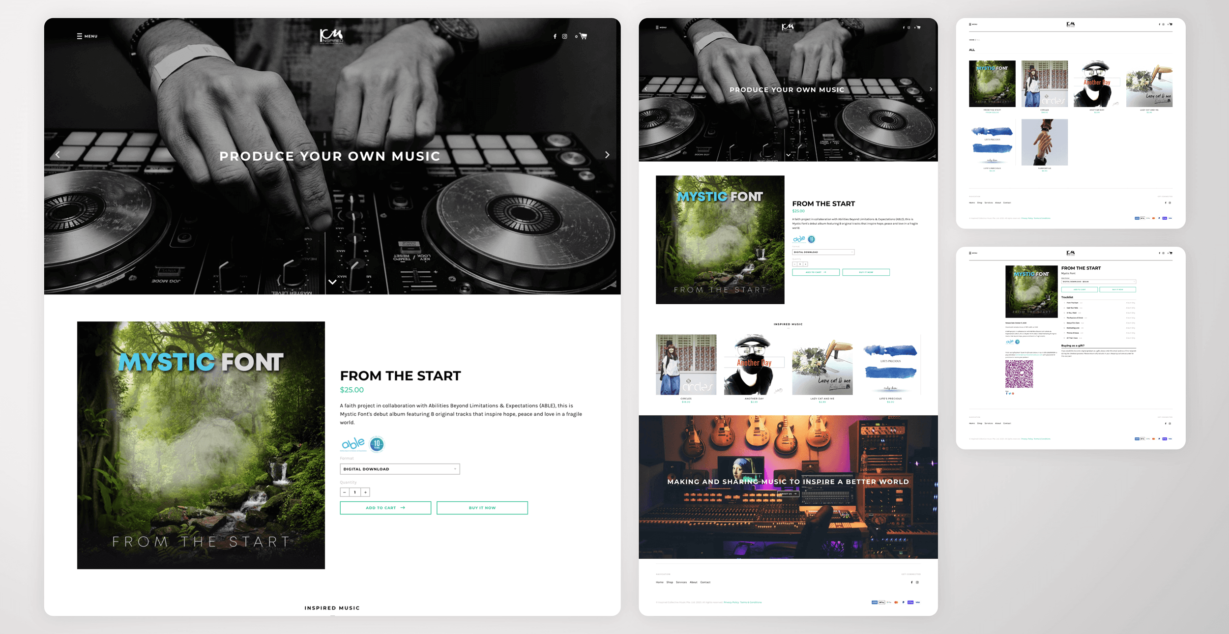 InspiredCollectiveMusic — Storefront Shopify untuk Muzik Digital screenshot 2