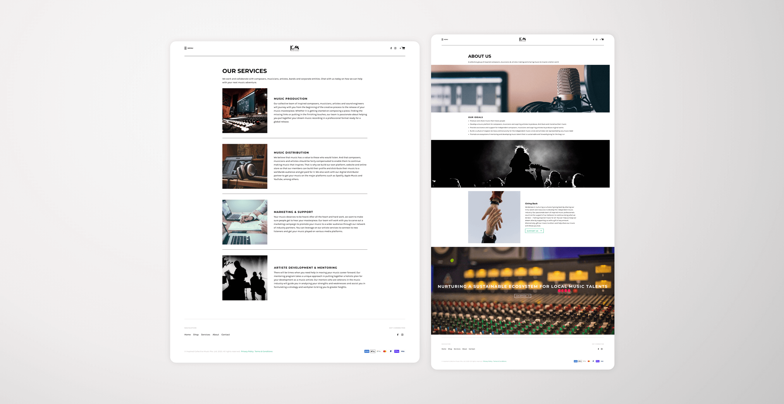 InspiredCollectiveMusic — Storefront Shopify untuk Muzik Digital screenshot 4