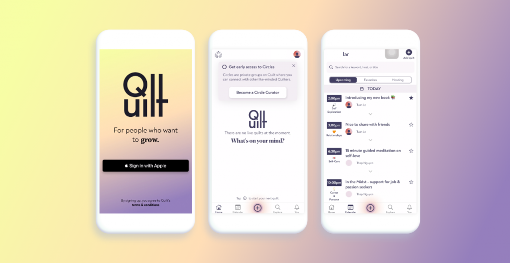 WeQuilt — Plateforme Communauté Bien-être Social screenshot 2