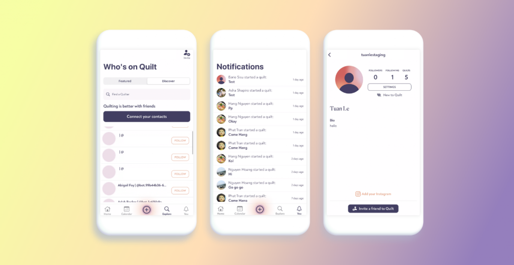 WeQuilt — Plateforme Communauté Bien-être Social screenshot 4