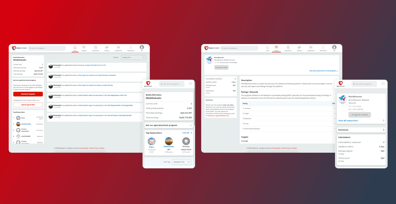 Renovasi Platform Bug Bounty RedStorm screenshot 5